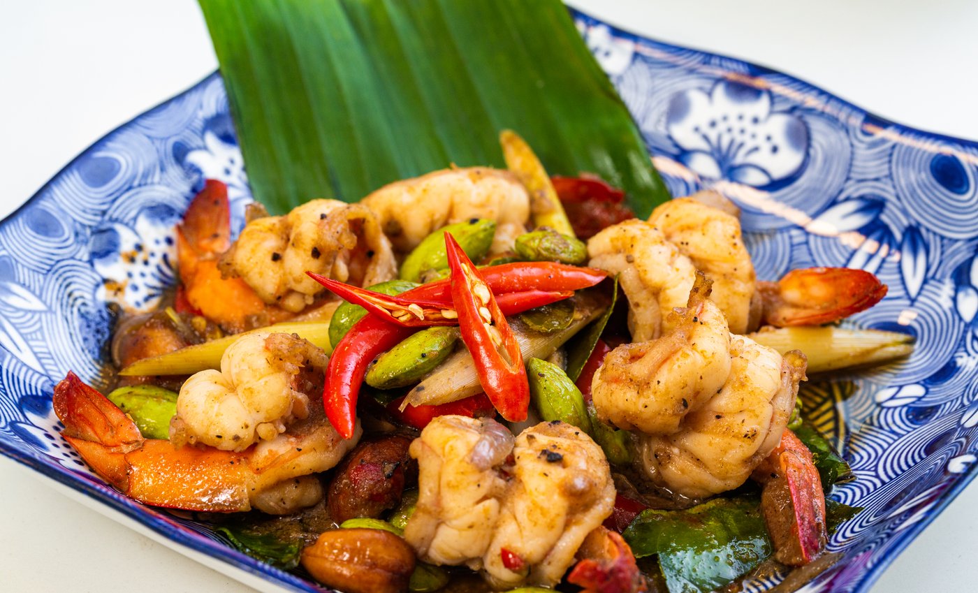 กุ้งผัดพริกสดของธธดา